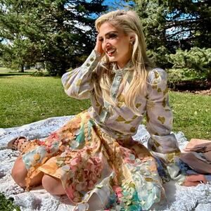 ZIMMERMANN Tempo/Concert Floral Blouse Size 0/XS